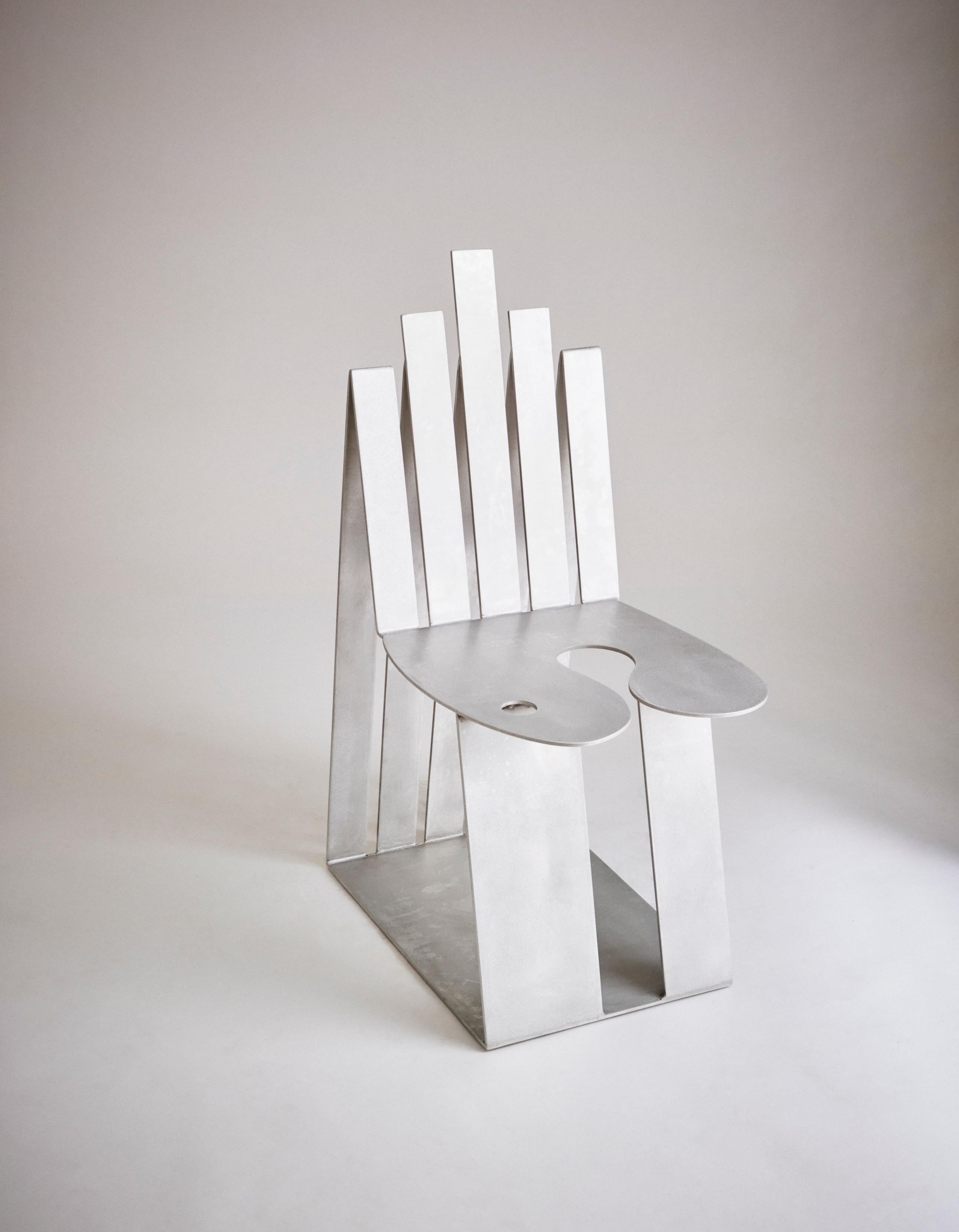OO+II Aluminum Chair For Sale
