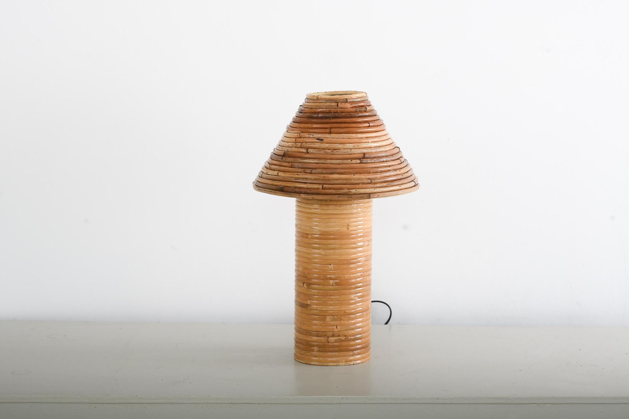 Philippine OOM Table Lamp Organic Rattan Reed For Sale