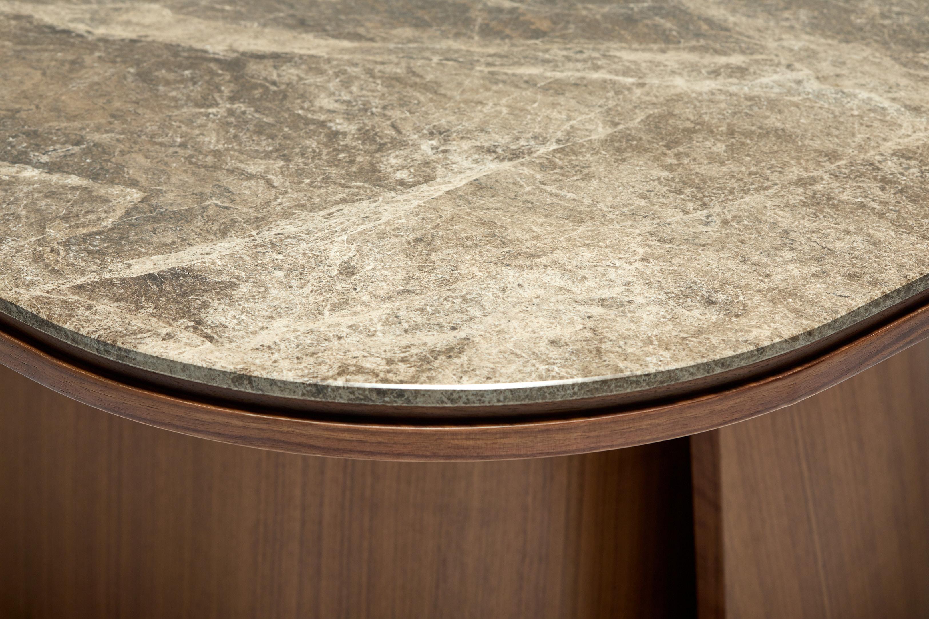 Table de salle à manger, OOMA, par Reda Amalou Design, 2020, marbre de Carrare, 140 cm en vente 1