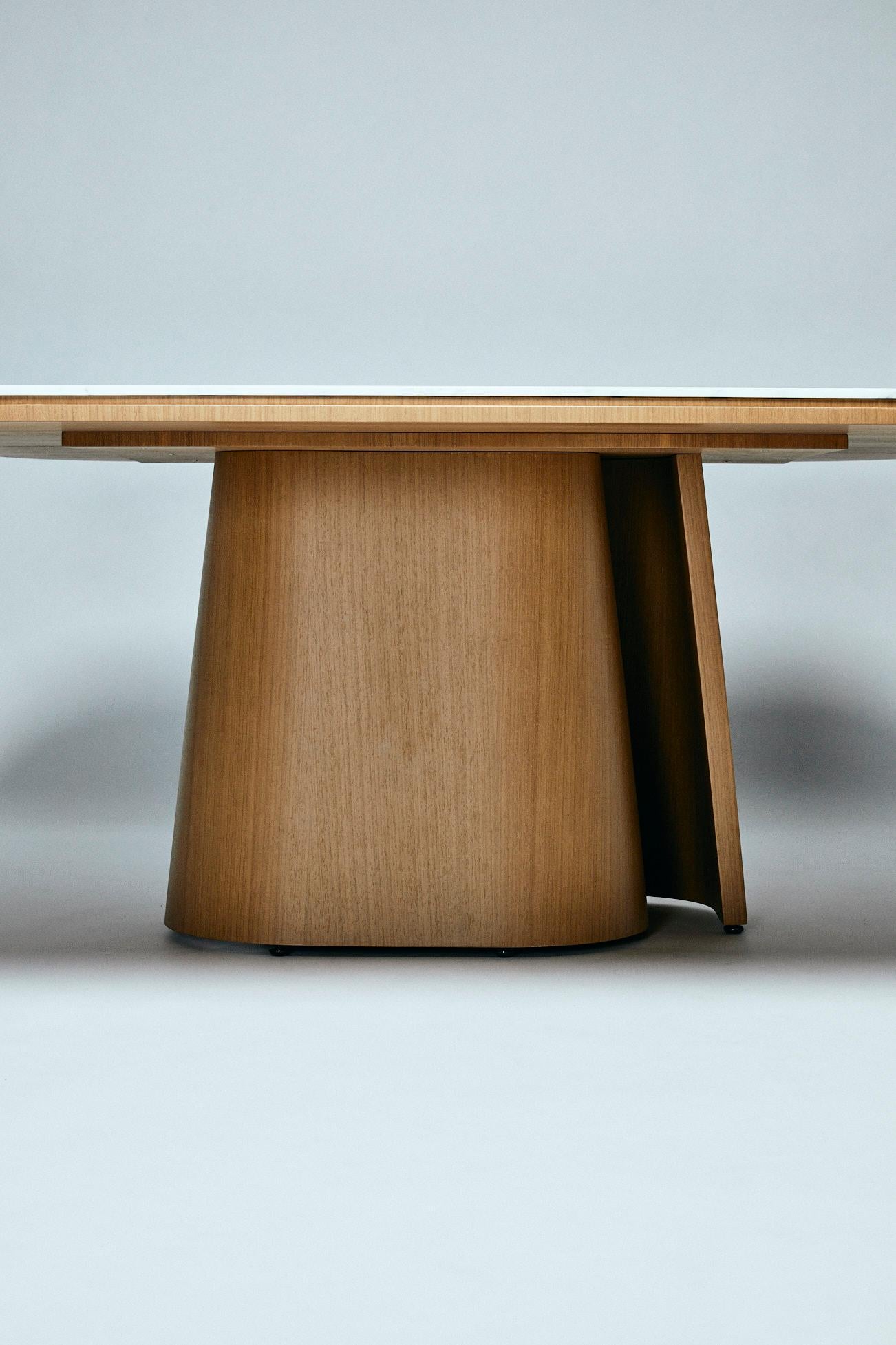 Dining Table, OOMA, by Reda Amalou Design, 2020, Emperador Marble, 140 cm For Sale 3