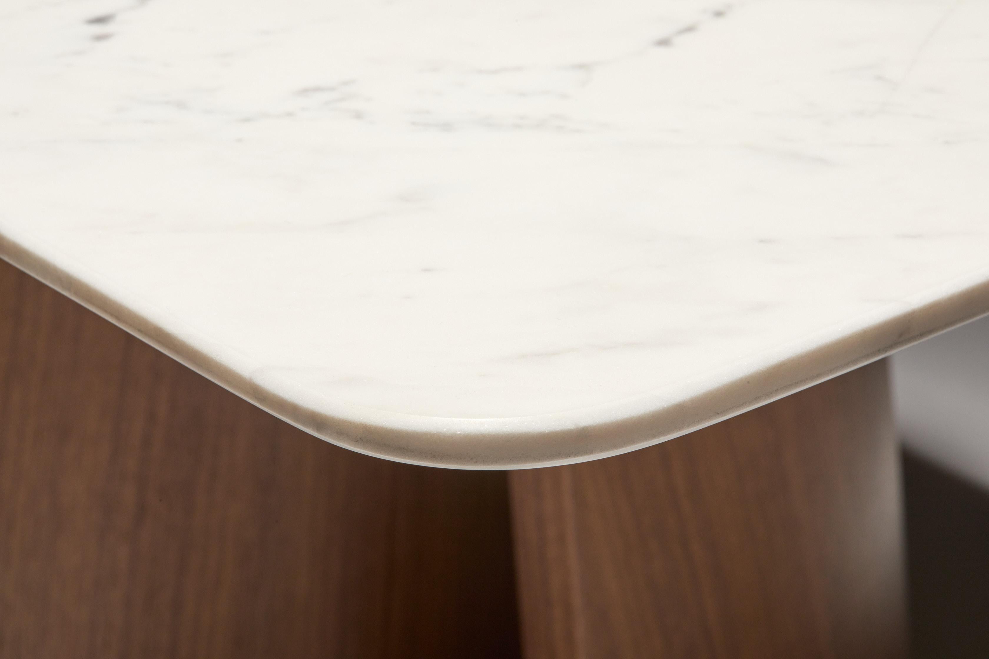 Contemporary Rectglr Coffee Table OOMA, by Reda Amalou Design, 2020, Carrara Marble, 120 cm For Sale