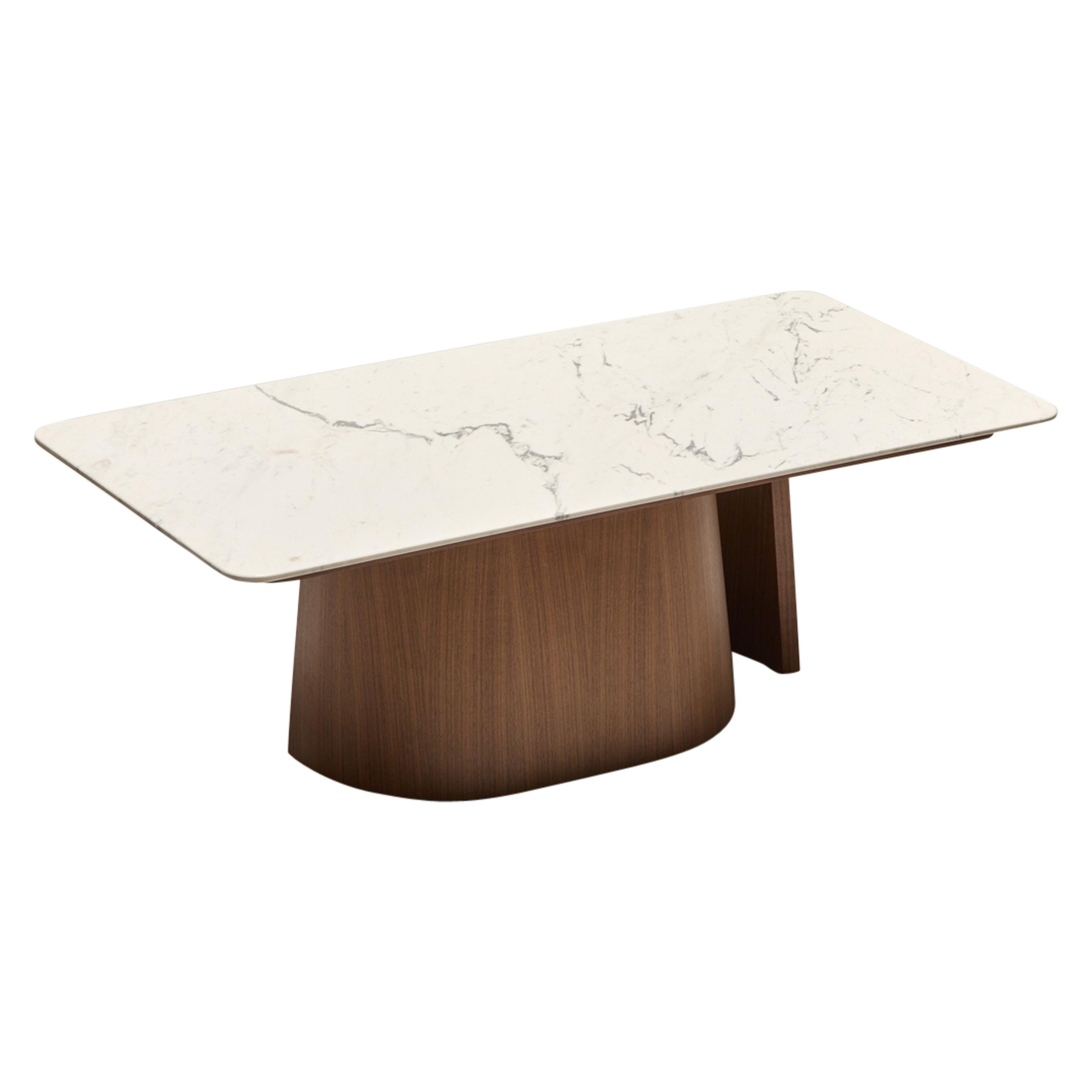 Rechteckiger Couchtisch OOMA „OOMA“, von Reda Amalou Design, 2020, Carrara-Marmor, 120 cm