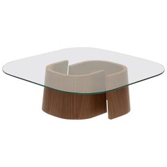 Square Coffee Table, OOMA, by Reda Amalou Design, 2020, Clear Glass, 110 cm