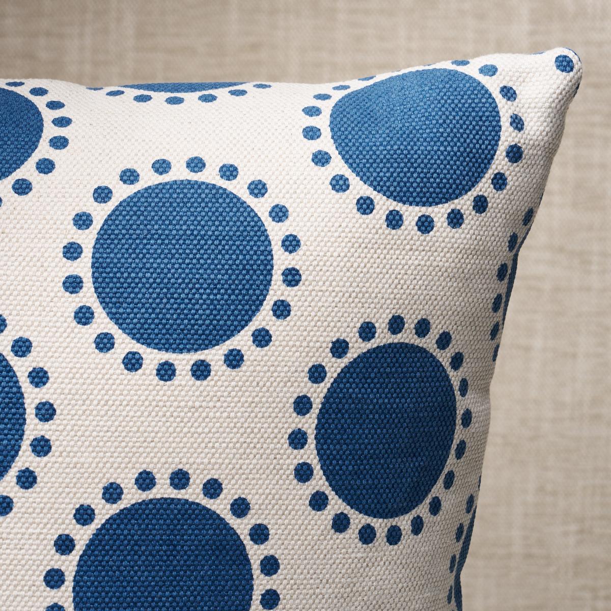 This pillow features Oompa by Studio Bon with a knife edge finish. With graphic offset polka dots encircled by diminutive dot details, Oompa is a playful, modern design by Studio Bon. Pillow includes a feather/down fill insert and hidden zipper