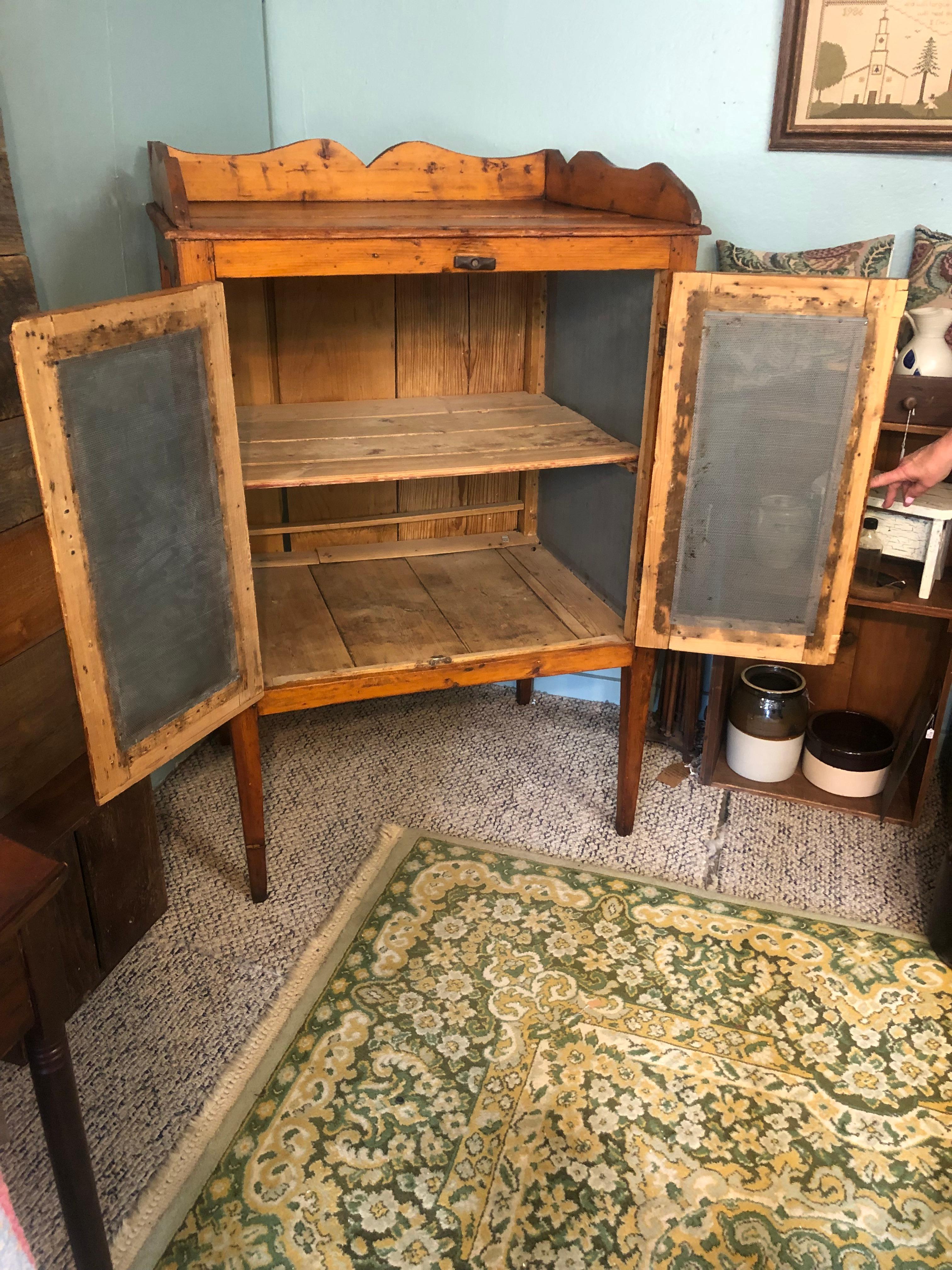 antique countertop pie safe