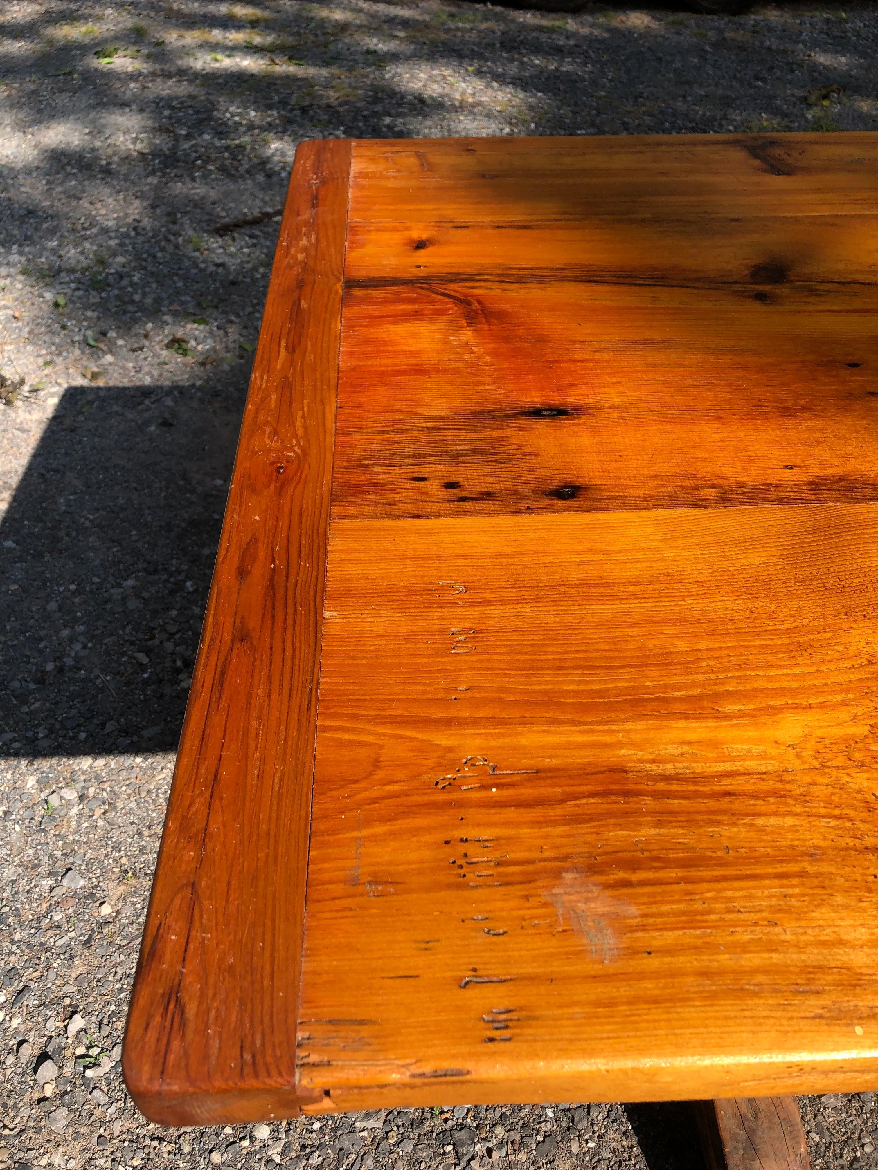 old pine farm table