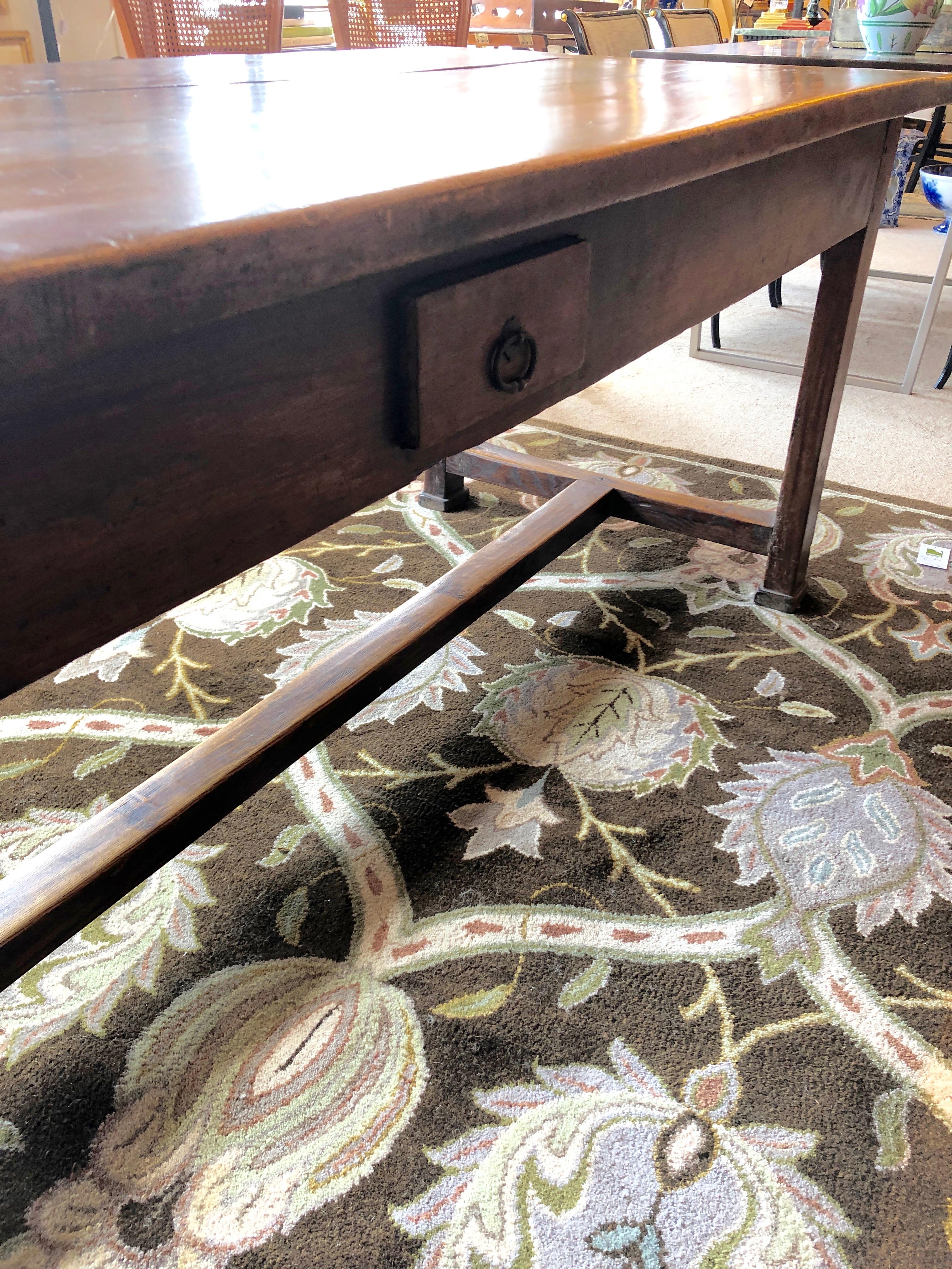 Oozing with French Provencal Character Antique Walnut Farm Table 8
