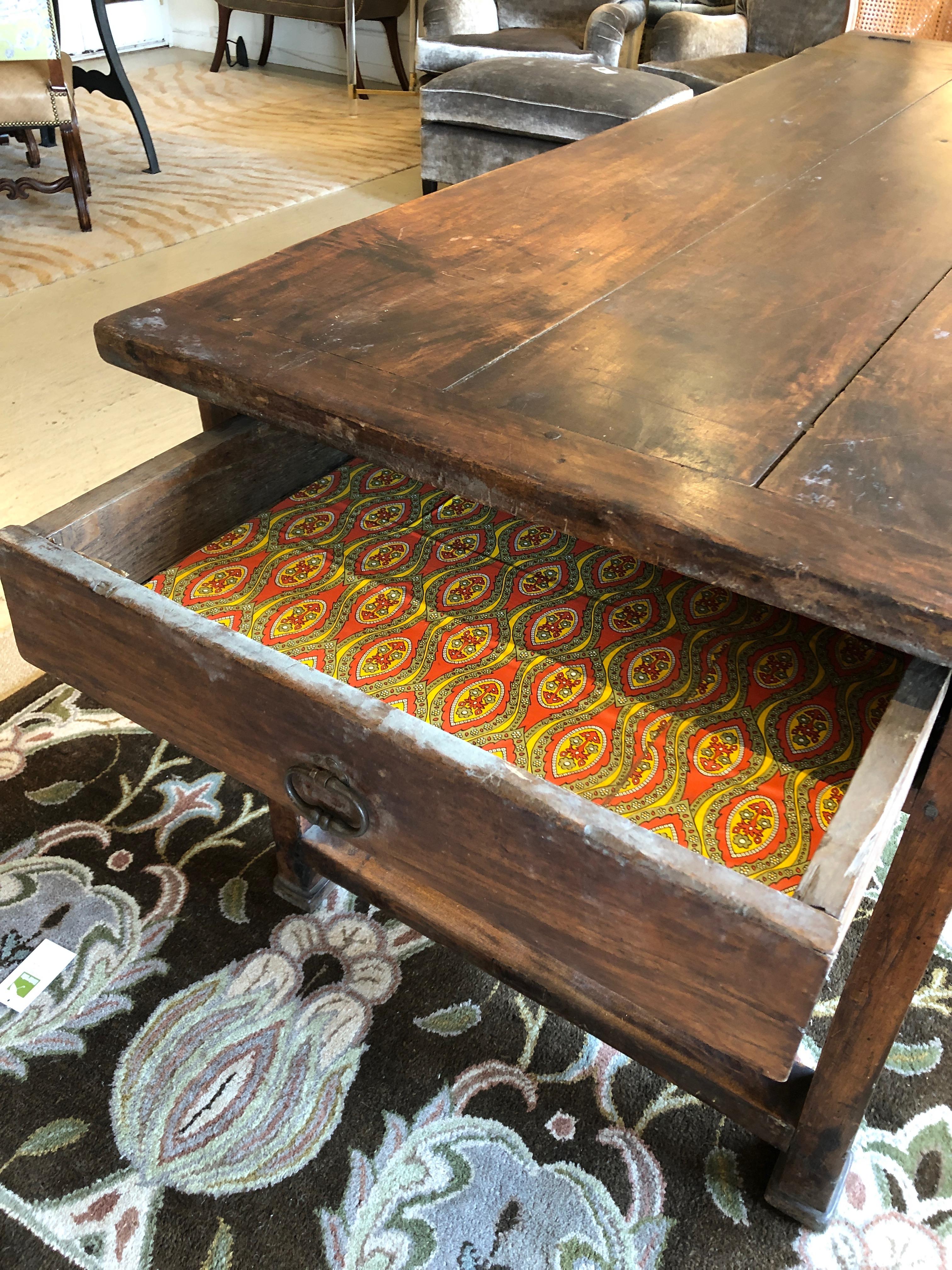Oozing with French Provencal Character Antique Walnut Farm Table 3