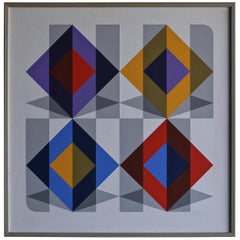 Op Art Abstract "Pollux" Painting
