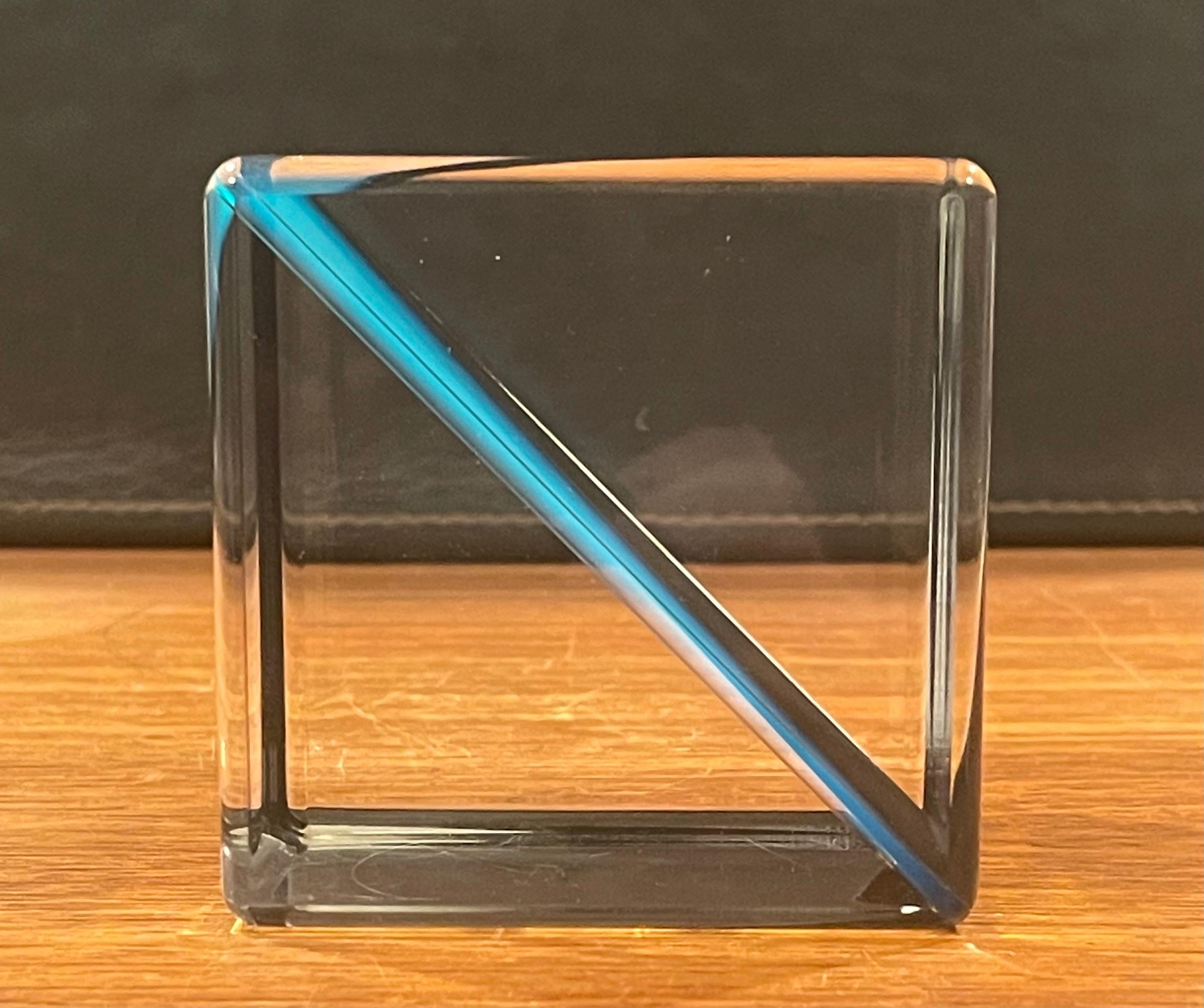 Op Art Acrylic Cube Sculpture by Vasa Mihich For Sale 1