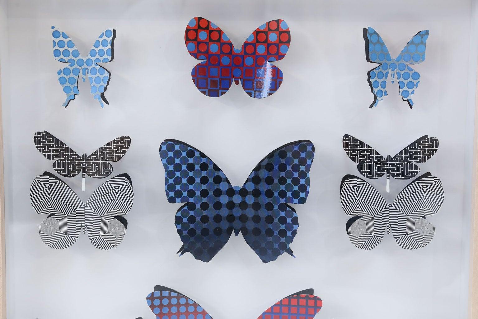 American Op Art Butterfly Box