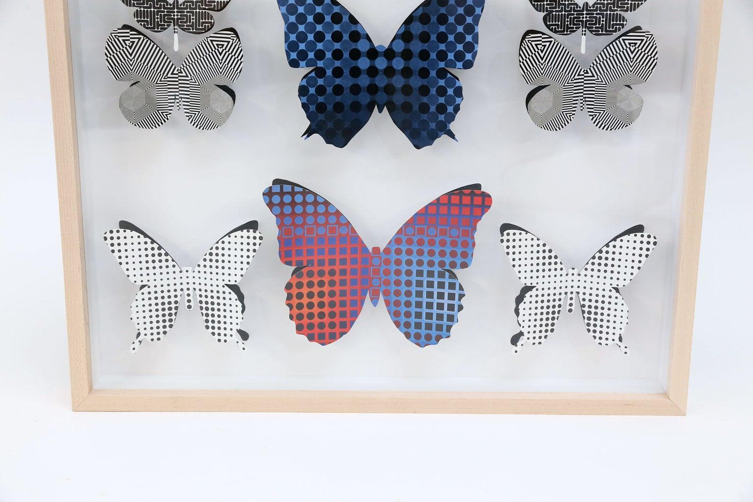 Hand-Crafted Op Art Butterfly Box