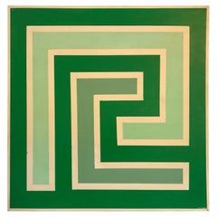 Op Art Hard-Edge Painting, 20th Century