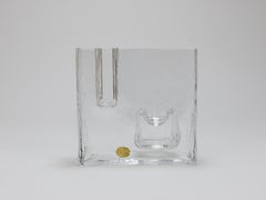 Vaso Op Art in vetro ghiaccio di Claus Josef Riedel, Austria, anni '70