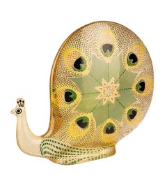 Sculpture d'escargot en lucite translucide de l'auteur brésilien Abraham Palatnik