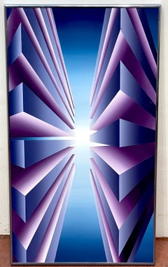 Op-Art Öl auf Leinwand, Op-Art,  ST3  von Stephen T. Boone, 1986