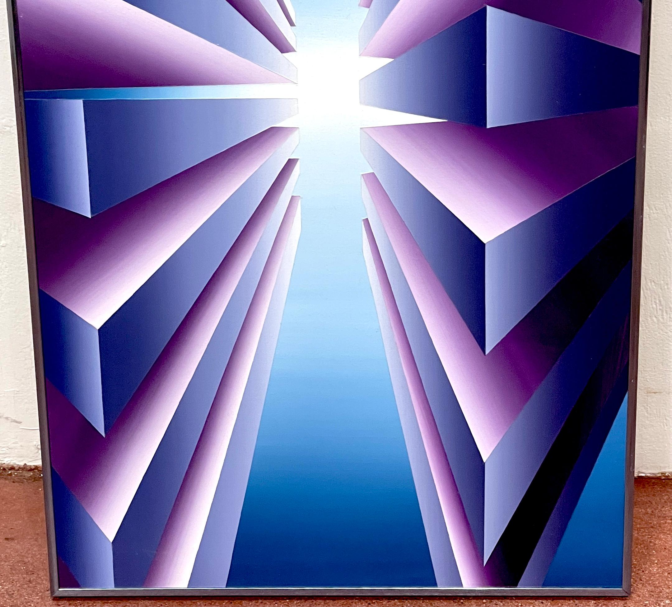 Op-Art Öl auf Leinwand, Op-Art,  ST3  von Stephen T. Boone, 1986 (20. Jahrhundert) im Angebot