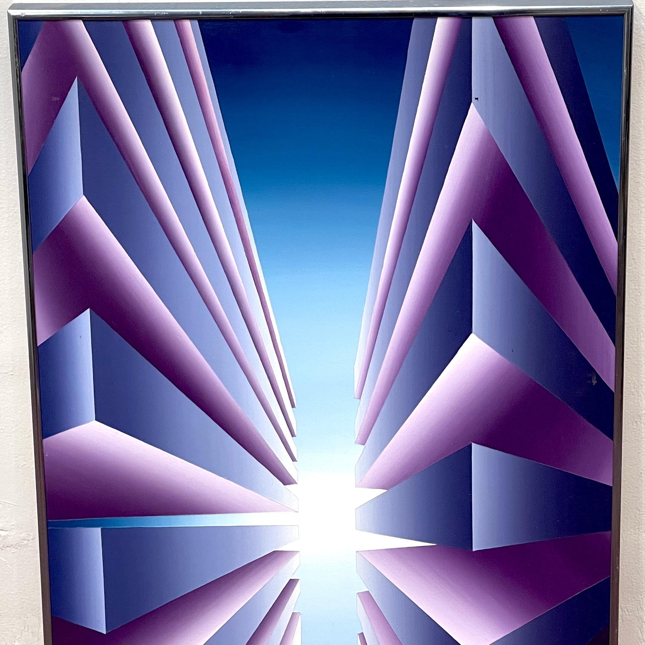 Op-Art Öl auf Leinwand, Op-Art,  ST3  von Stephen T. Boone, 1986 im Angebot 1