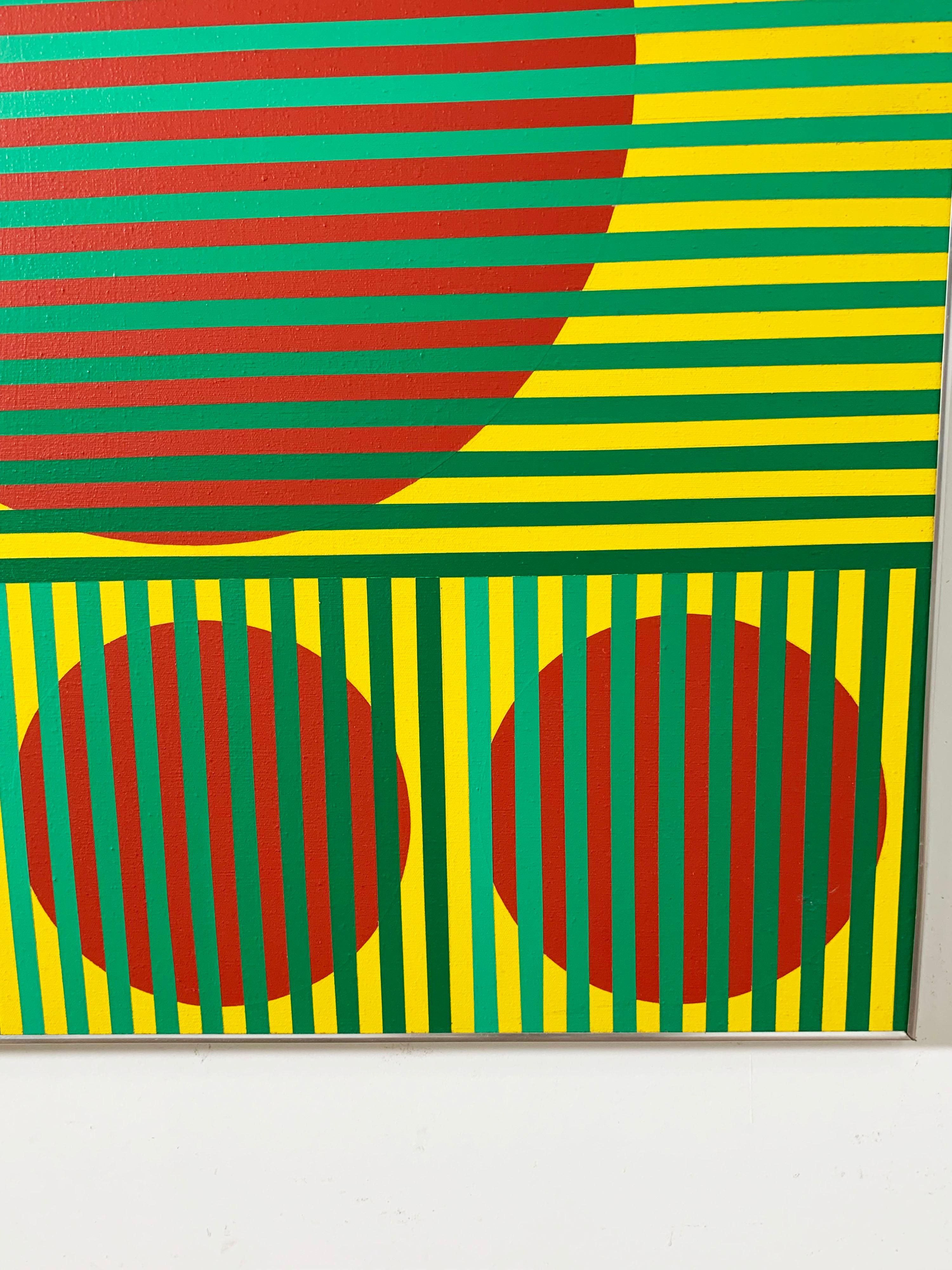 Late 20th Century Op Art painting Titled 