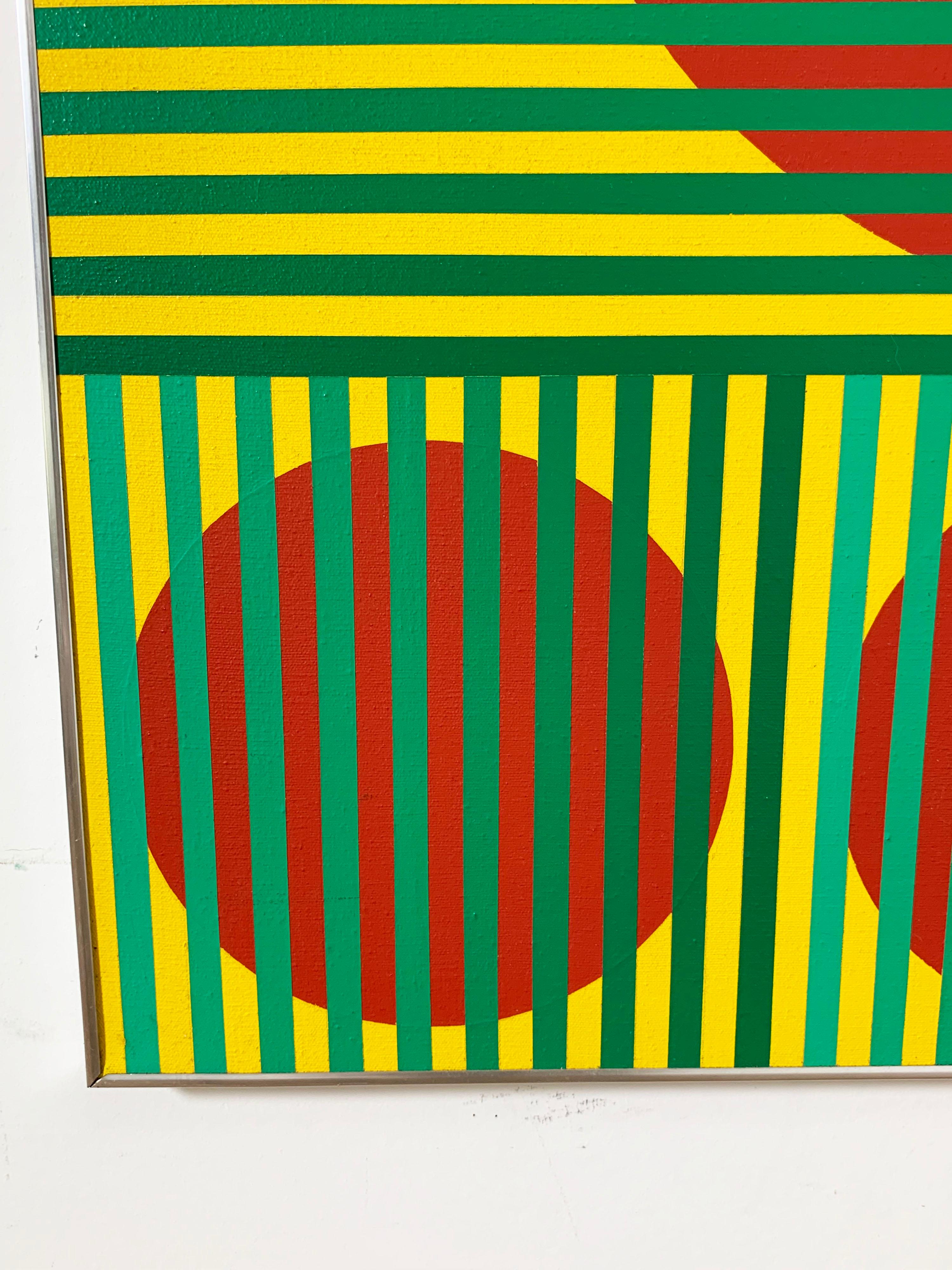 Canvas Op Art painting Titled 