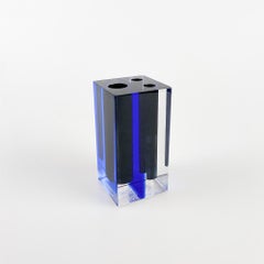 Op Art Plexiglas Vase, 1970's