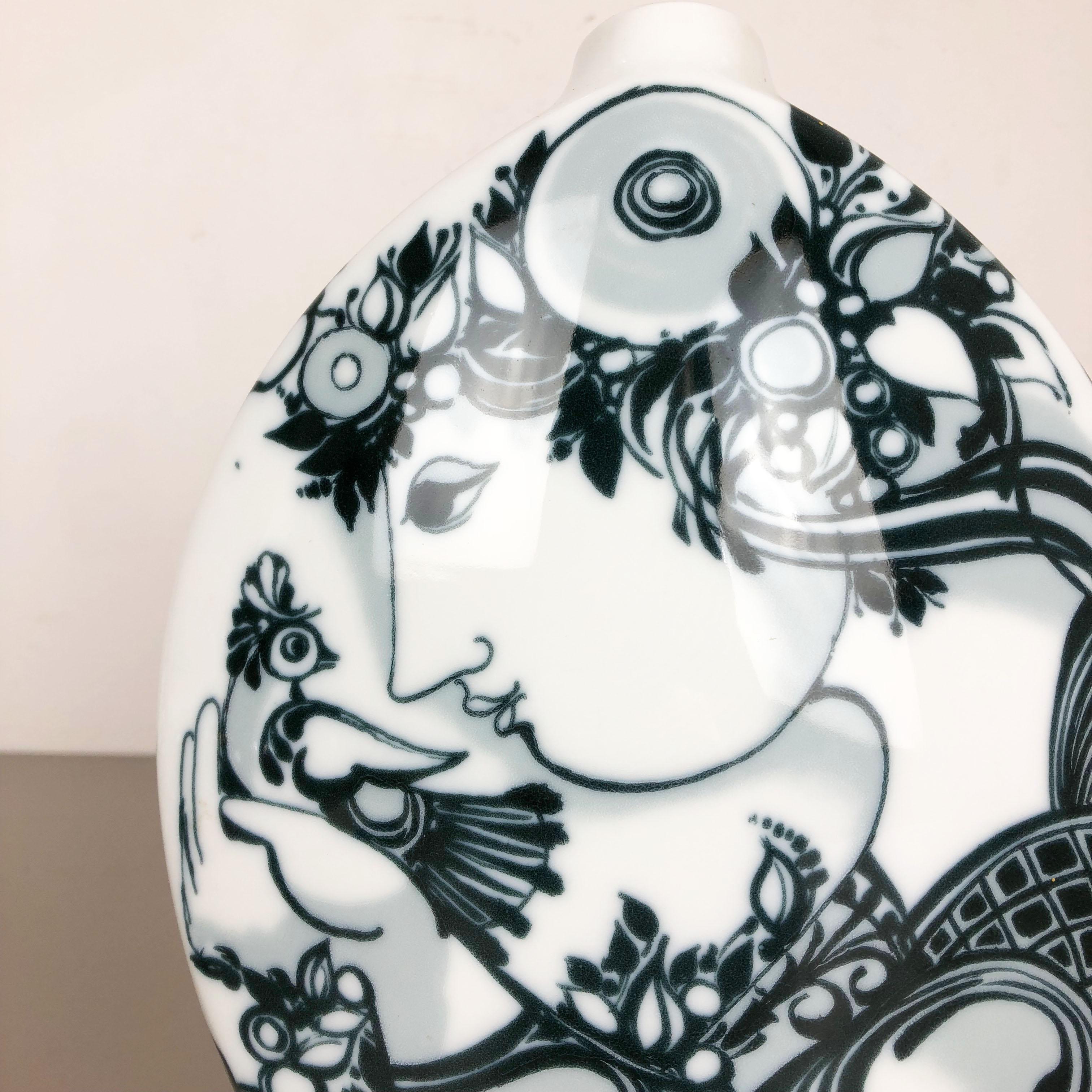 20th Century Op Art Porcelain Vase by Björn Wiinblad for Rosenthal Studio Line Germany, 1970s