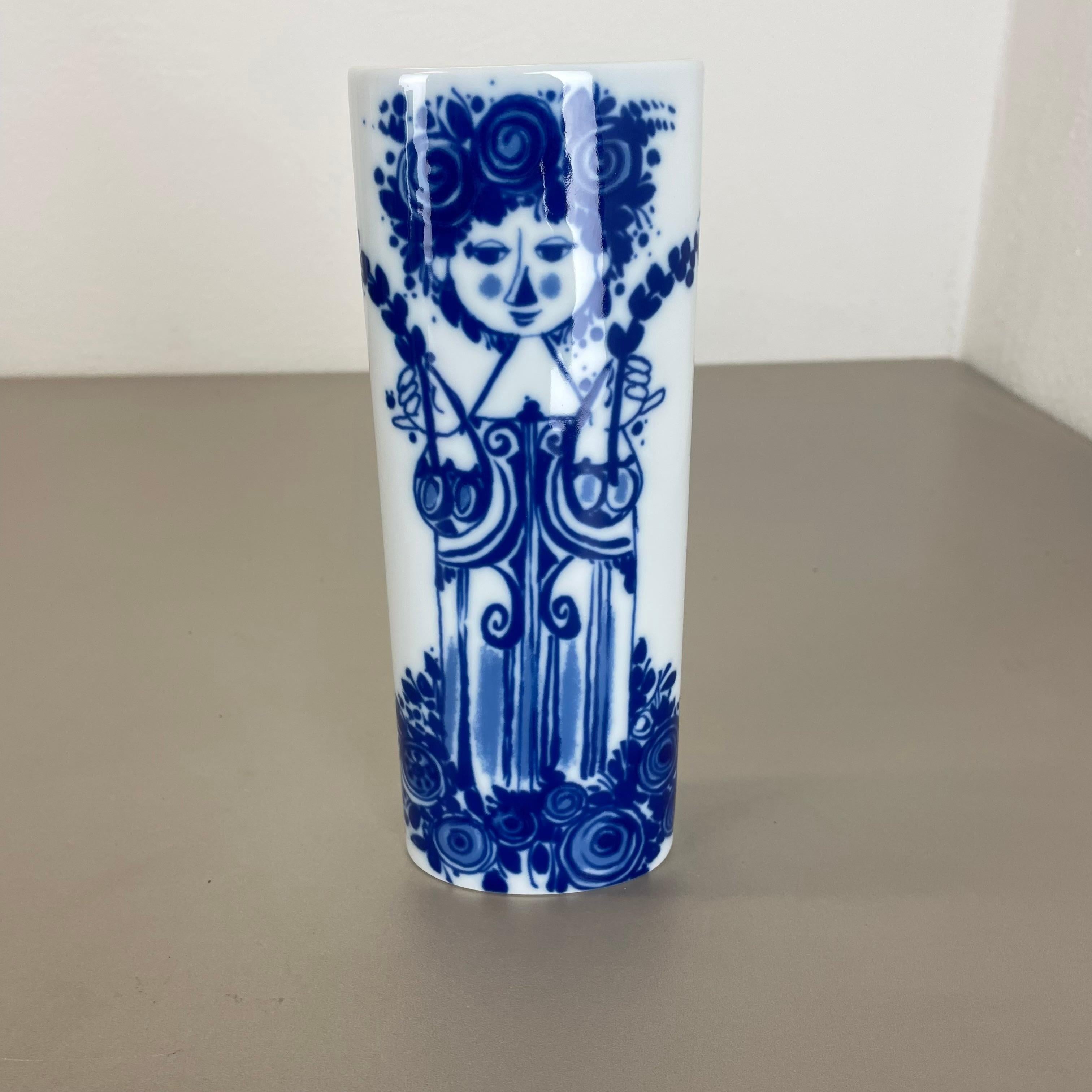 Vase Op Art en porcelaine par Björn Wiinblad pour Line Studio Studio, Allemagne, années 1970 Bon état - En vente à Kirchlengern, DE