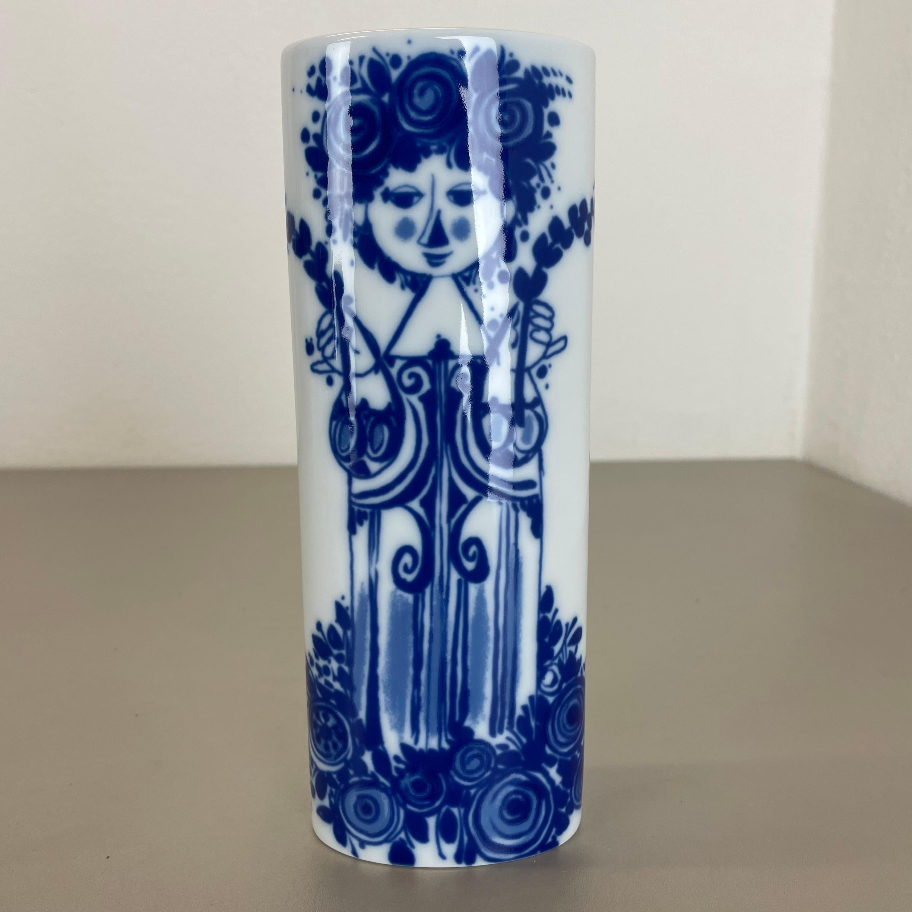 20ième siècle Vase Op Art en porcelaine par Björn Wiinblad pour Line Studio Studio, Allemagne, années 1970 en vente