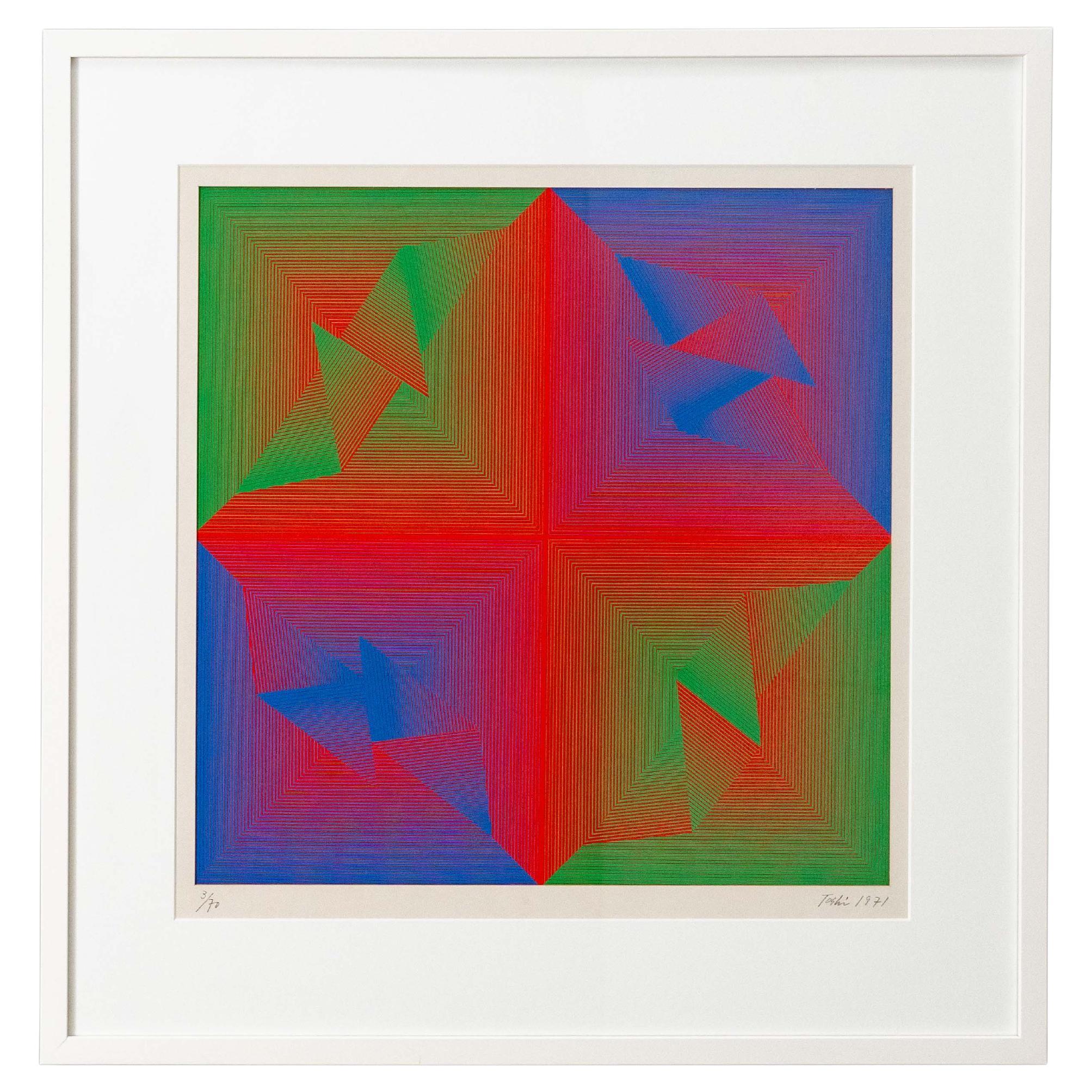 Grabado Op-Art de Toshihiro Katayama