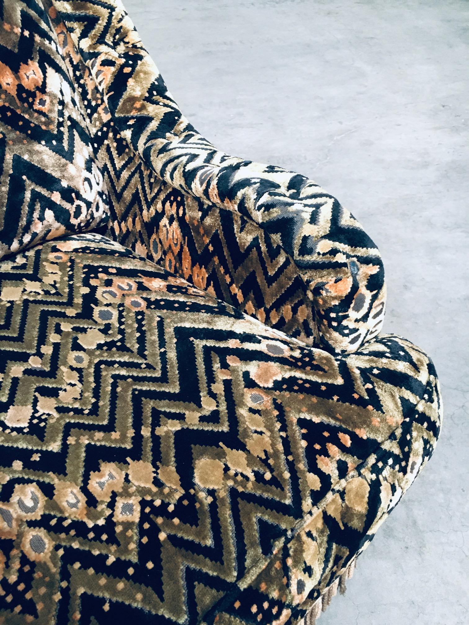 Op-Art Psychedelic Print Lounge Chair, 1960's Belgium For Sale 8
