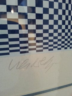 Op Art Silk Screen Print by Vasarely