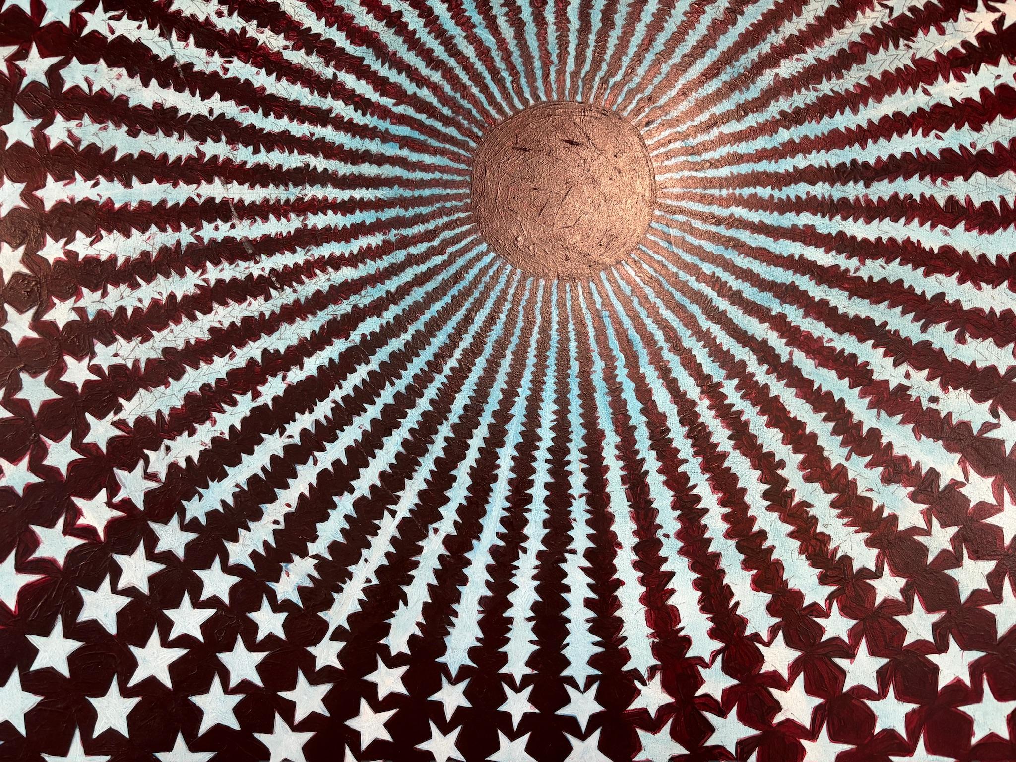 Op-Art-Sterngemälde (Nordamerikanisch) im Angebot