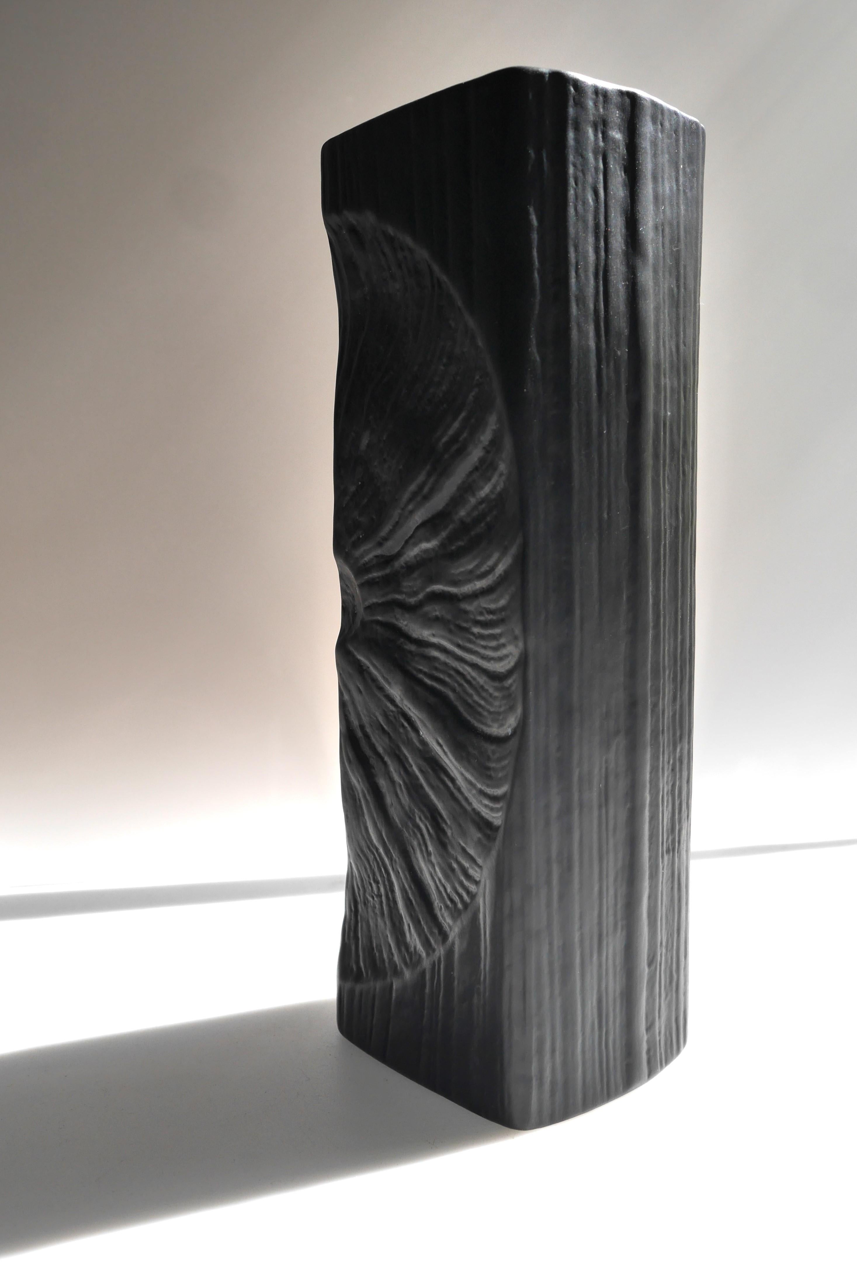 Mid-Century Modern Op-Art Studio line Bisque porcelain vase, by Martin Freyer Studio Line Rosenthal For Sale