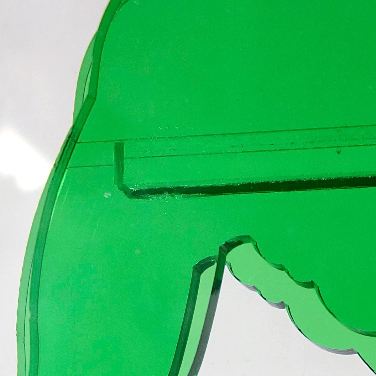 20th Century Op-Art Style Green Plexiglass Ostrich Made by Gino Marotta For Sale