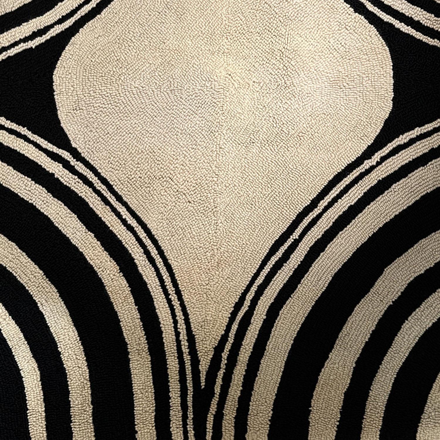 Op Art Tapestry in Black and White Wool Dutch 1960s For Sale 6