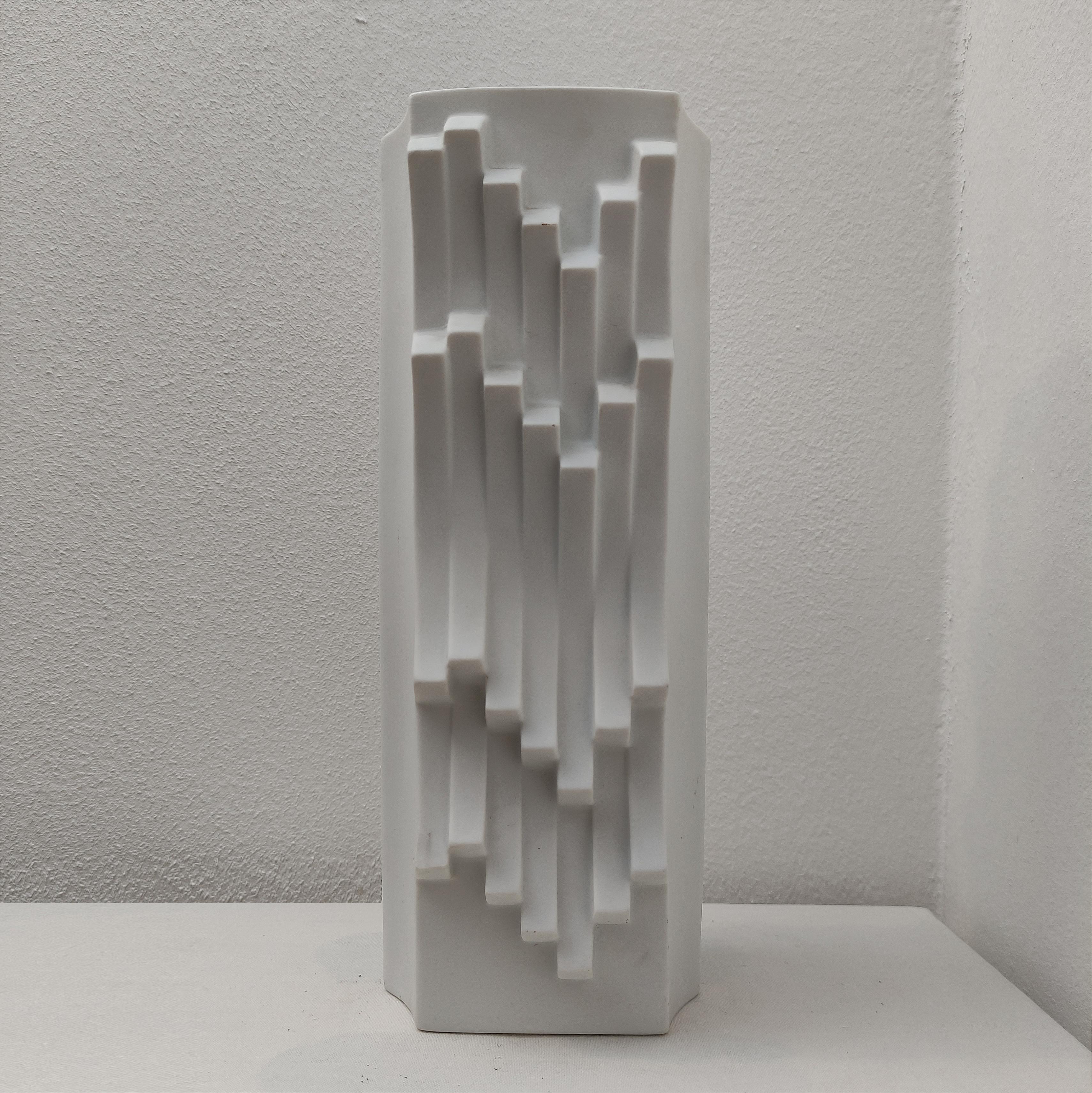 Modern Op Art Vase by Heinrich Fuchs space age vase For Sale