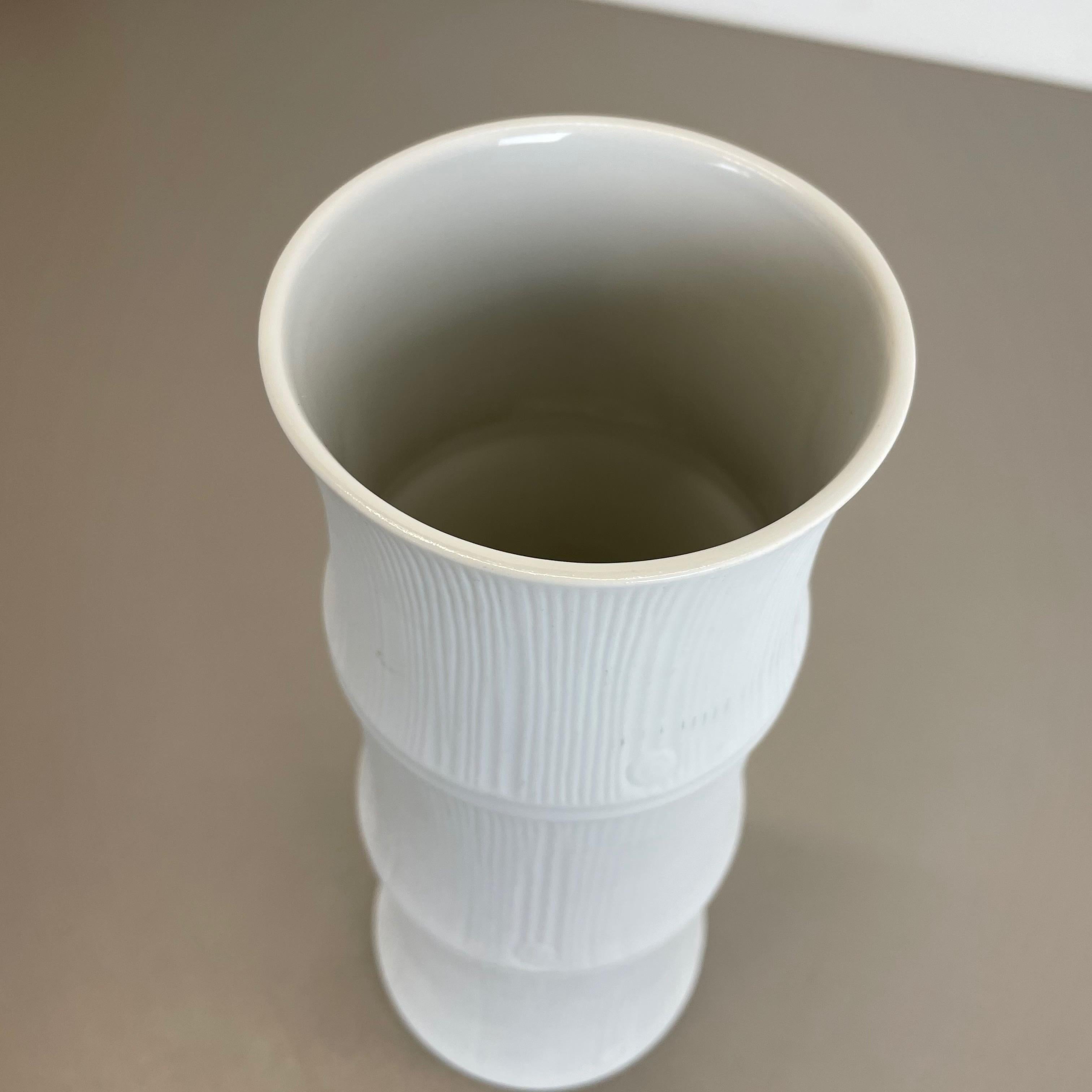 OP Art Vase Porcelain Vase Bamboo Heinrich Fuchs for Hutschenreuther Germany 70s For Sale 6