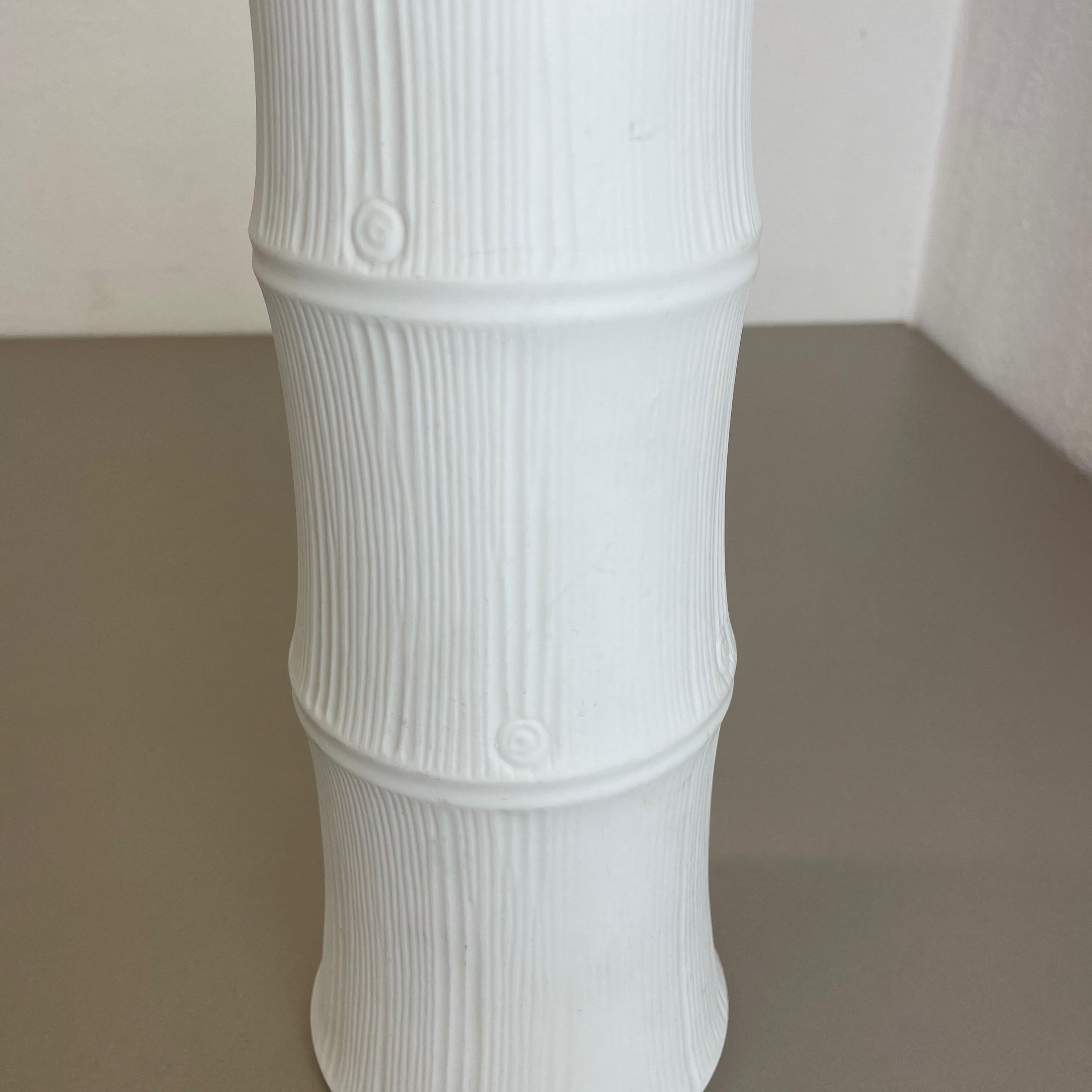 OP Art Vase Porcelain Vase Bamboo Heinrich Fuchs for Hutschenreuther Germany 70s In Good Condition For Sale In Kirchlengern, DE