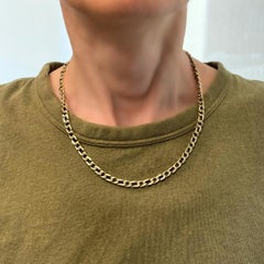 O.P. Orlandini for UnoAErre Vintage Italian 14k Gold Curb Link Chain Necklace