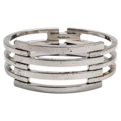 O.P. Orlandini Uno A Erre Sterling Silver Bangle Bracelet