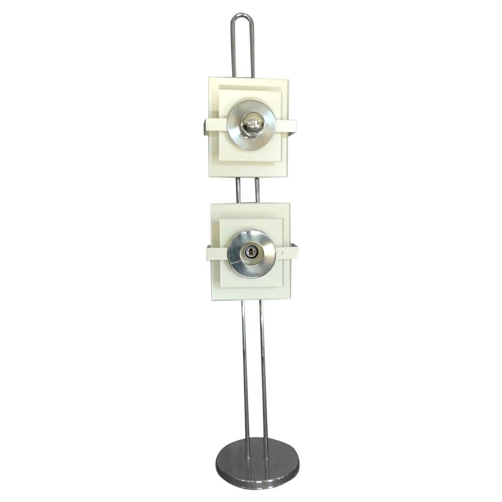 Op-Pop Mod Enameled Concentric Square Floor Lamp Attributed to Olivier Mourgue