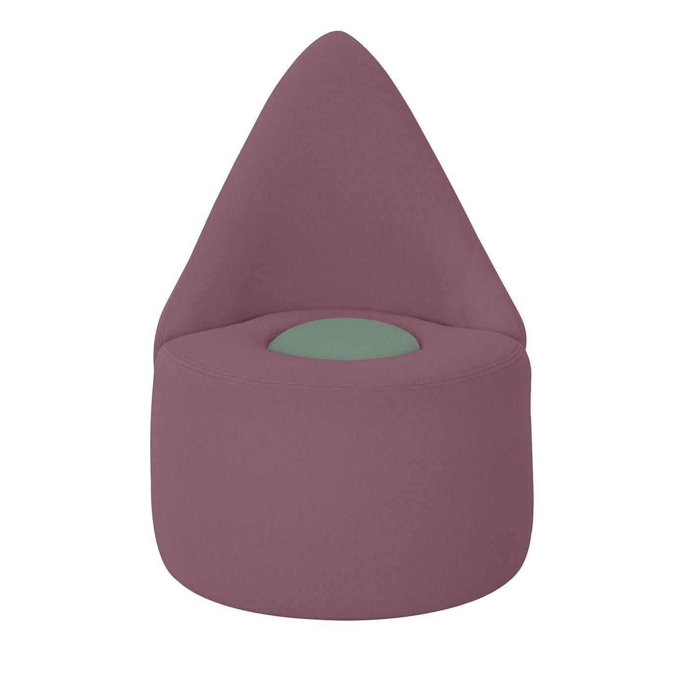 Textile Op Purple Small Kids Armchair by Adrenalina For Sale