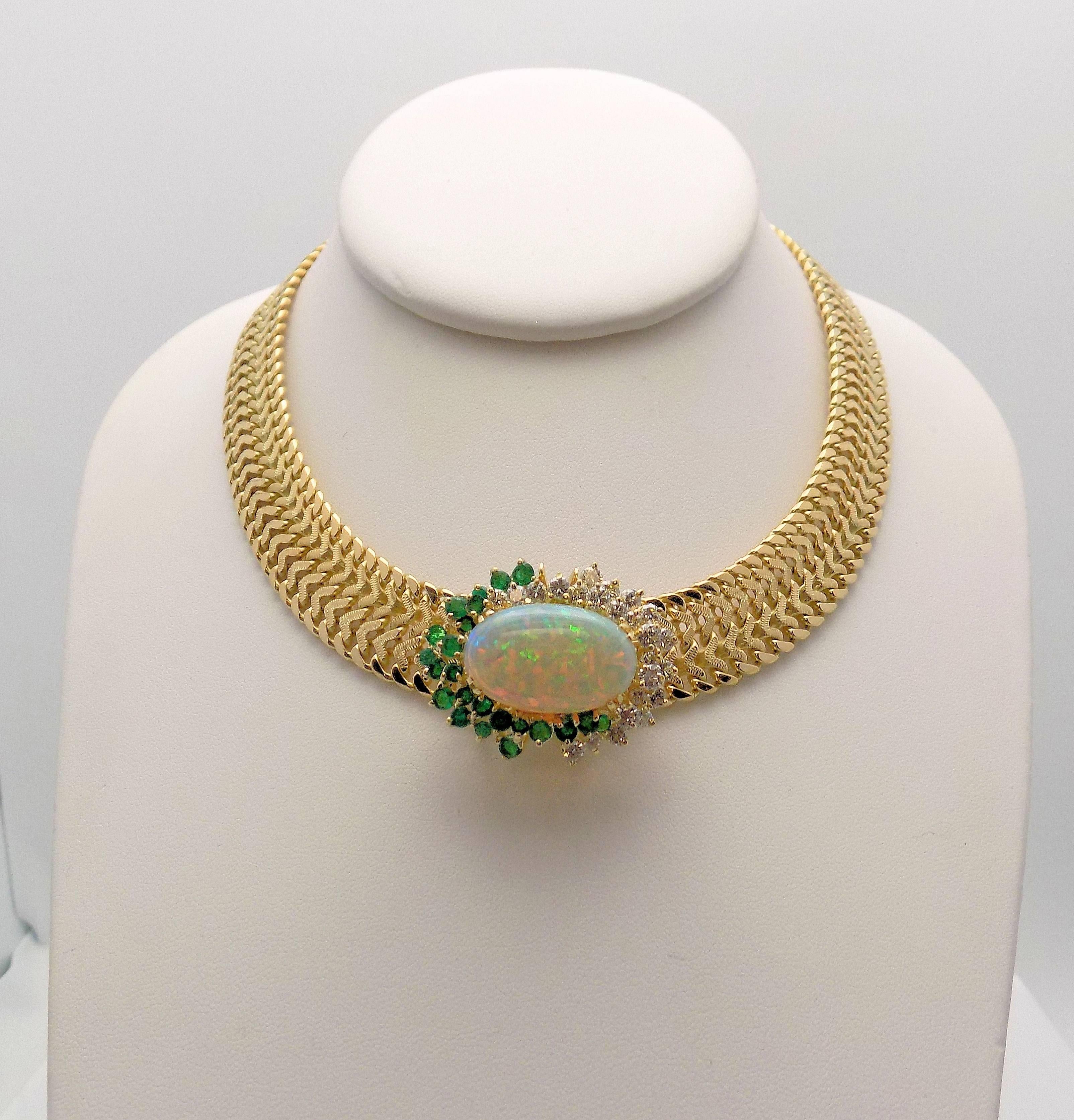 Opal and Diamond Necklace 2