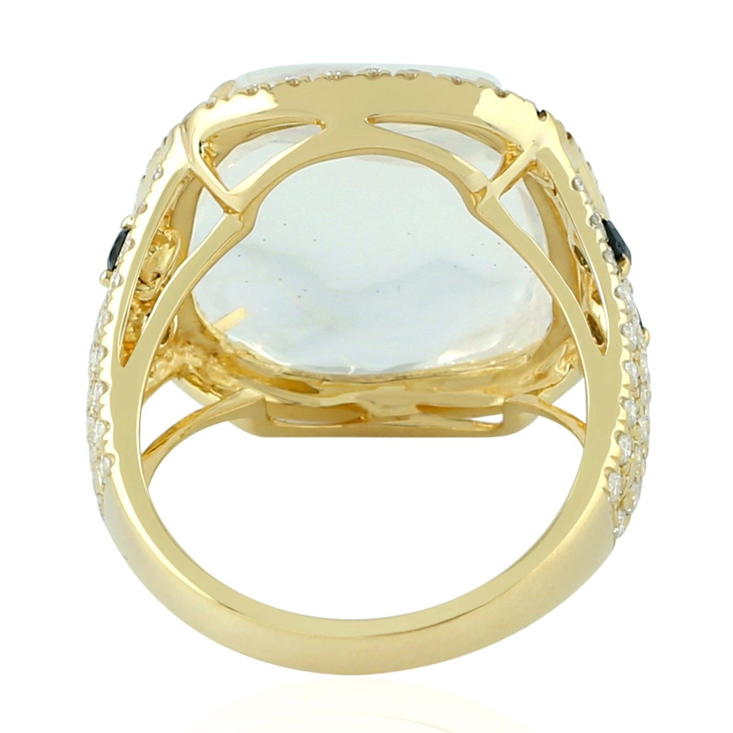 Im Angebot: Diamantring mit Opal aus 18 Karat Gold () 3
