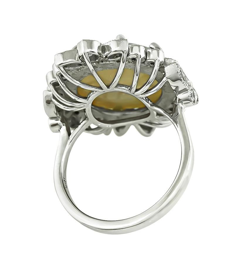 Opal 2.00ct Diamond Gold Ring In Good Condition For Sale In New York, NY