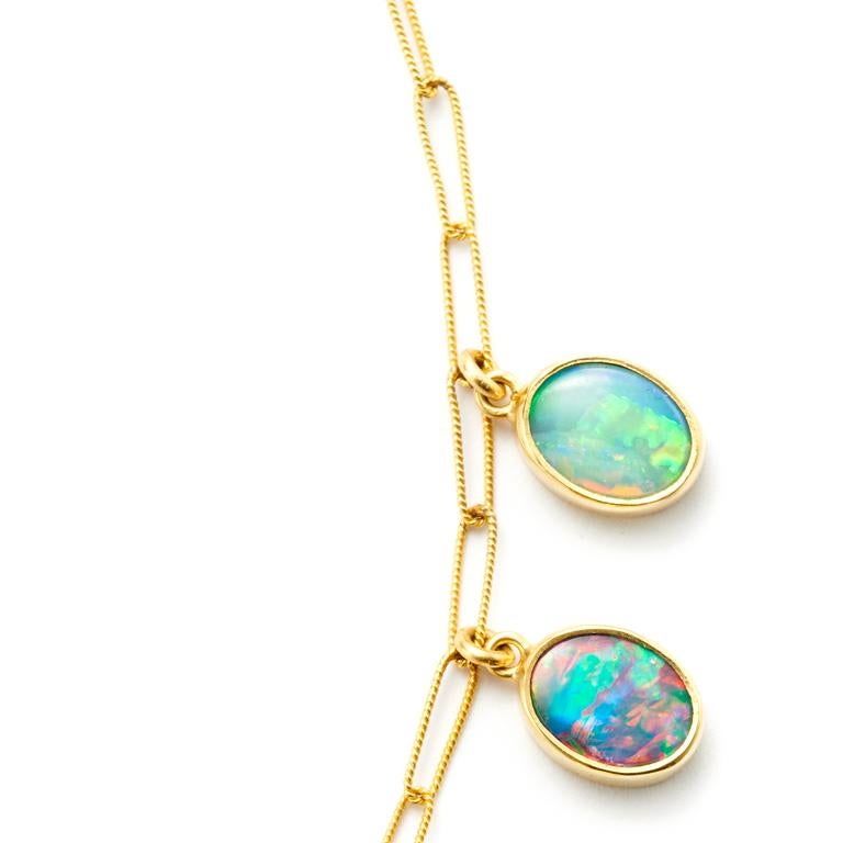 Women's Opal Drop Necklace For Sale