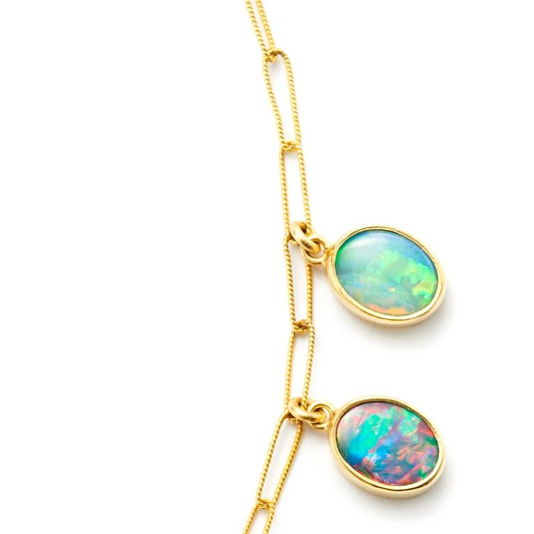 Opal Drop Necklace For Sale at 1stDibs