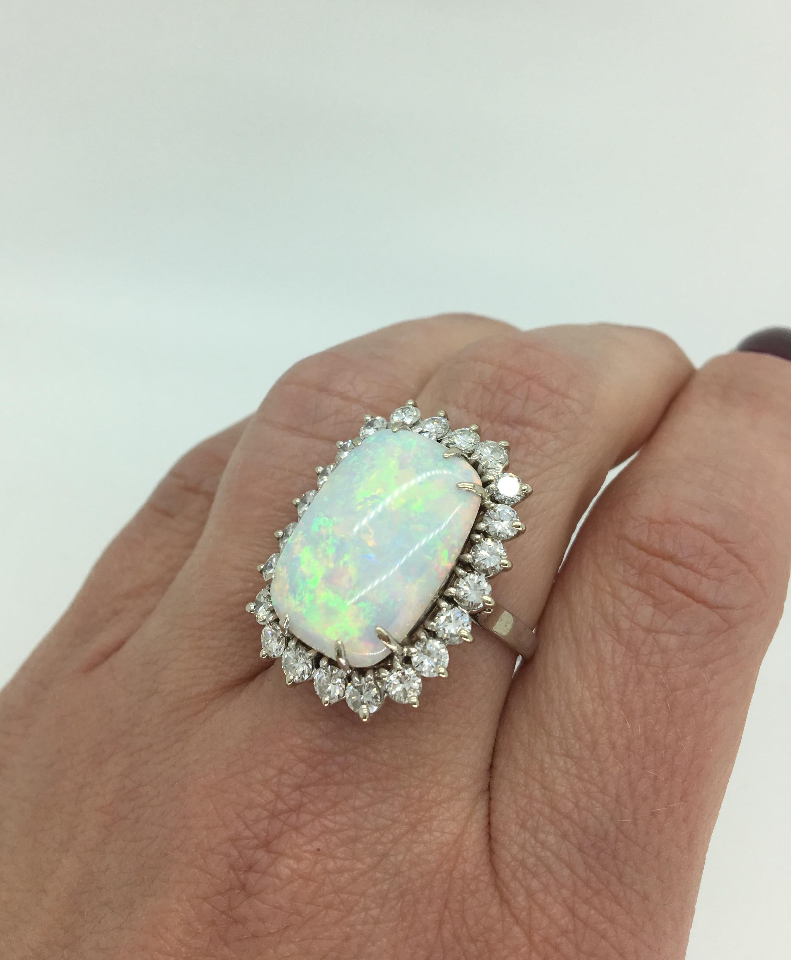 Opal and Diamond Cocktail Ring 6