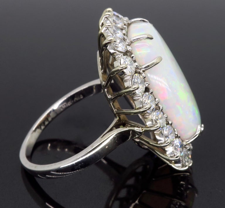 Opal and Diamond Cocktail Ring at 1stDibs | opal cocktail ring