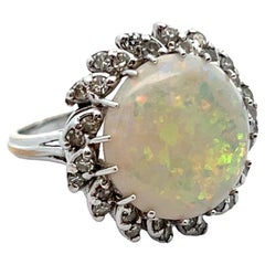 Opal and Diamond Cocktail Ring